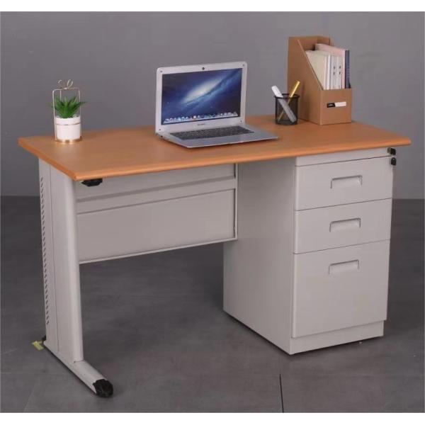 Wood Integrated Metal Computer Desk Table W1200mm Office Furniture