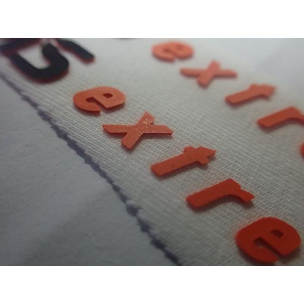 Normal Ink Of High Density Heat Transfer Clothing Labels Customized Shape