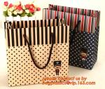Promotional paper bag in fancy paper and foil logo, Fashion gift paper bag with