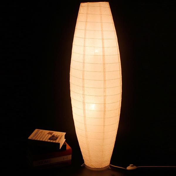 Simple White LED Floor Lamp Hand Woven Paper Floor Light Bedroom stand up lamp(WH-MFL-115)