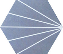 3D Look Hexagon Floor Tile , Porcelain Hex Tile For Hotels And Restaurants