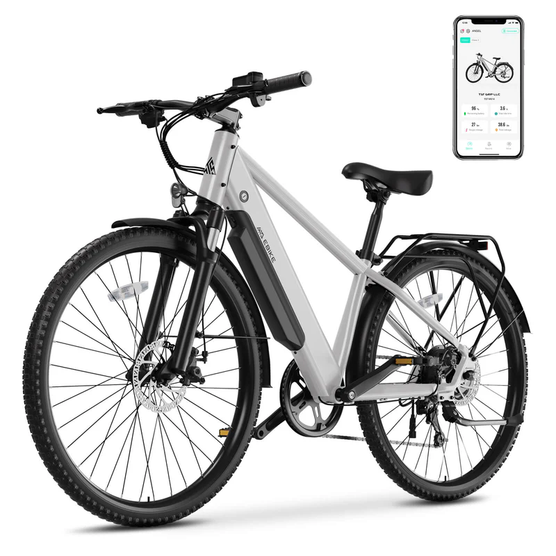 TST M614 250W Electric City Bike for Adults 36V/10.4Ah Removable Battery 7 Speed Steel Frame Electric City Bike for Urban Use