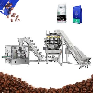 Cheap Quantitative Coffee Bean Bag Packing Machine With 14 Head Multihead Weigher Automatic Filling for sale