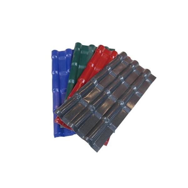 Synthetic Resin U Shape Solar Ceramic Roof Tiles Colorful Coating