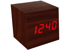 Cheap Wooden LED Alarm Clock With Thermometer Temp Date LED Display Calendars Electronic Desktop Digital Table Clocks For Gift for sale