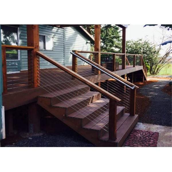 Customized Stainless Steel Wire Railing Systems , Stainless Steel Wire Balustrade