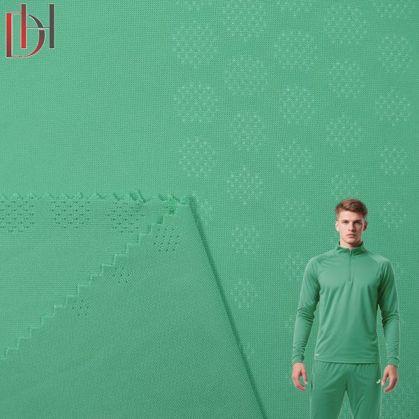Garment Breathable Knitted Fabric 100% Polyester Textile Jacquard Clothing Fabric