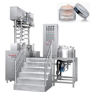 China 100L Vacuum Homogenizing Emulsifying Mixer Tank Cosmetic Lotion Shampoo Sunscreen Cream Making Mixing Machine on sale