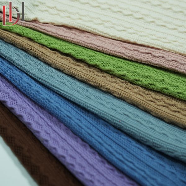 Breathable Jacquard Fabric Anti Static 95 Percent Polyester 5 Percent Spandex Fabric