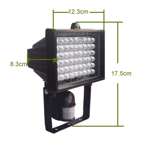 Flood Light Security PIR DVR Camera IR LED Night Vision CCTV Surveillance DVR W/ 54pcs LED