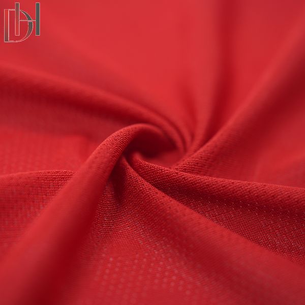 Shirt Anti UV Quick Dry Sporty Jacquard Fabric 100% Polyester Knitted Fabric