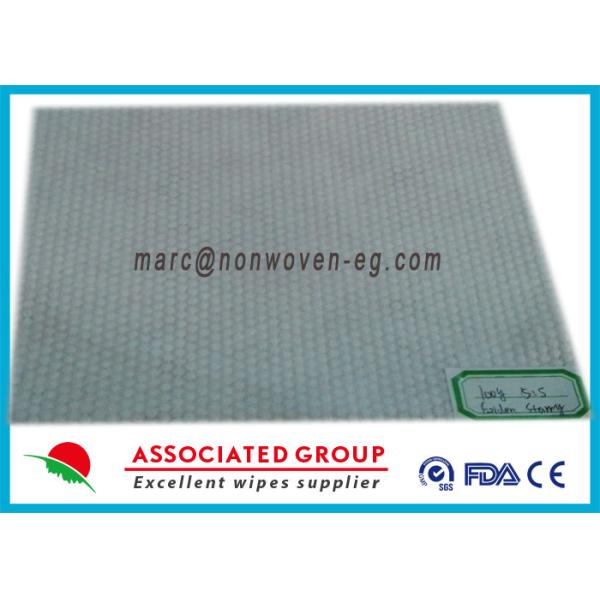 Viscose Polyester Spunlace Nonwoven Fabric Hot Melt Big Dot Pattern