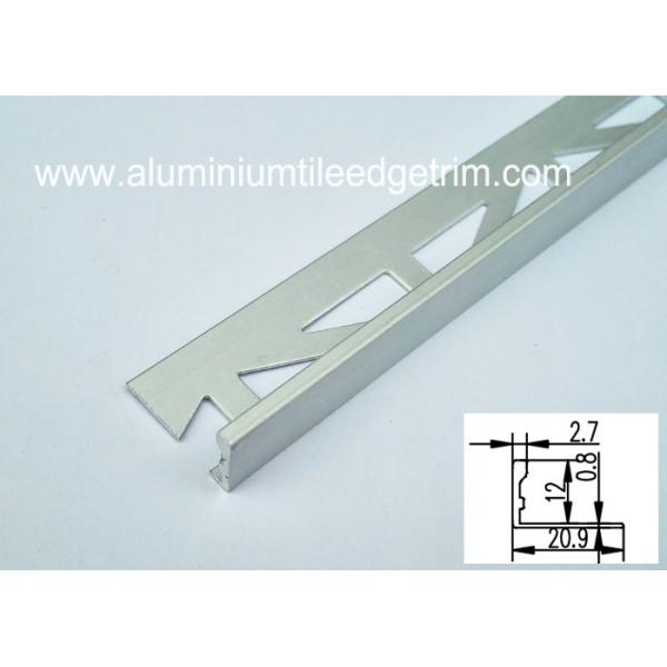 Satin L Shaped Floor Trim Aluminium Edging Strip Matt Silver 12mm Anodized