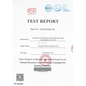 Foshan Nanhai Huashi Decoration Material Ltd. Certifications