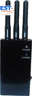 2.4W WIFI GPS 3G Portable Cell Phone Signal Jammer / Blocker EST-808HE