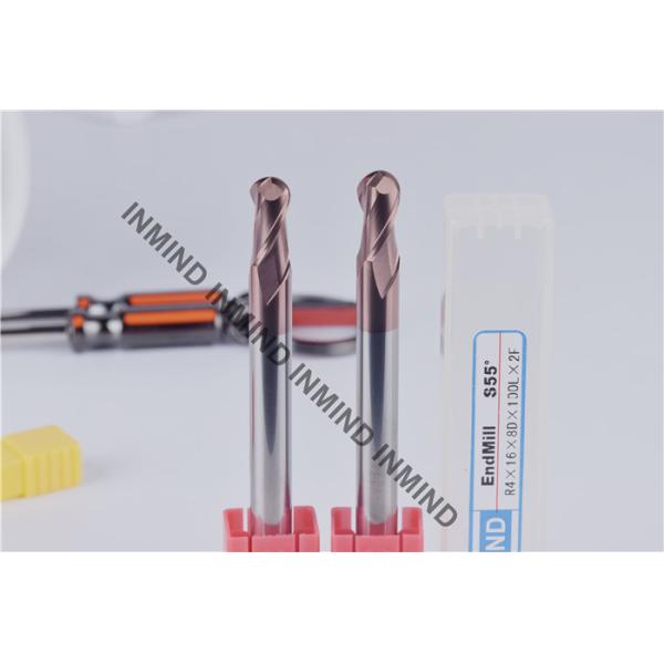 SiN Coating Long Ball Nose End Mill R6*150 , Dia 12 mm AOL 150 mm HRC55