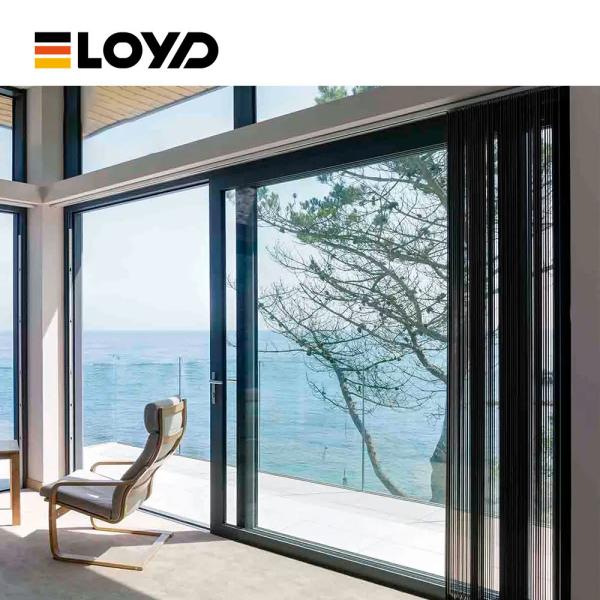 Stackable Hidden Aluminum Accordion Glass Sliding Doors Waterproof Windproof