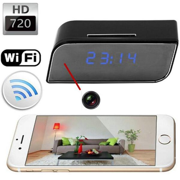 T8S 720P Alarm Clock WIFI P2P IP Spy Hidden Camera Home Security CCTV Surveillance DVR with Android/iOS App Control