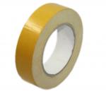 Hot melt 250mic self adhesive double sided cloth tape with yellow release Liner