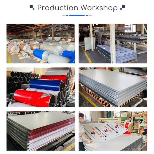 High Gloss  Brushed Aluminium Composite Panel 2440mm Acp Mirror Sheet  3mm 4mm