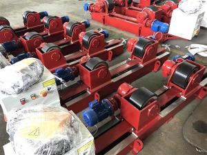 China Rubber 10T  Lead Screw Conventional Welding Roller Stands, Pressure Vessel Welding Rotator on sale
