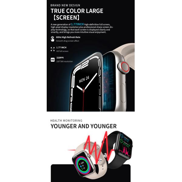 1.77inch 320*380 TFT Square Screen Smartwatch Health Data Sharing
