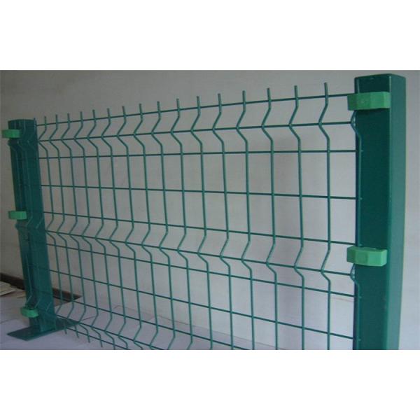 50x100mm Green PVC Coated Wire Fencing 3D Curved For Garden