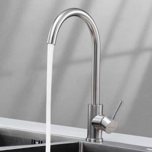Cheap 304 Stainless Steel Kitchen Sink Faucet Single Cold Universal Rotating Hot and Cold Faucet for sale
