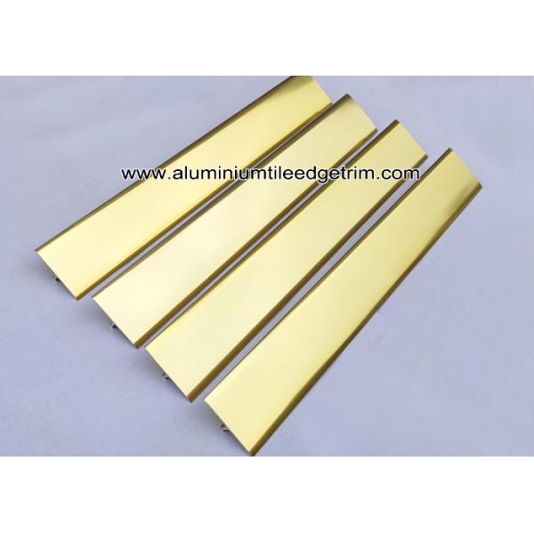 High End Aluminium T Bar Trim / Section Gloss Gold For Tile Edging Or Structure