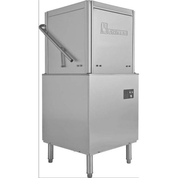 High Safety Kitchen Dishwashing Equipment , Hood Type Dishwasher 60 Baskets / Hour