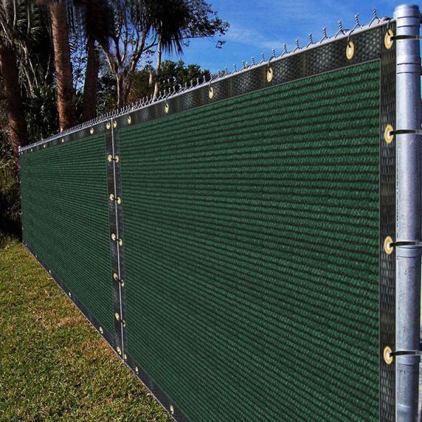 Colorful plastic net, Colorful Privacy Fence Screen 6'X50' Heavy Duty Windscreen Fencing Mesh Fabric Shade Cover For Outdoor Wall Garden Yard Pool Deck, Green