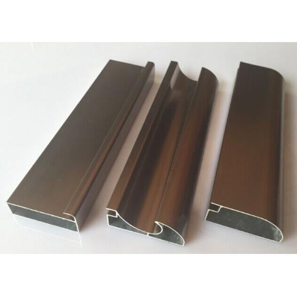 Anti Rust Aluminum Cabinet Door Extrusion / Frame Extrusions Coffee Color