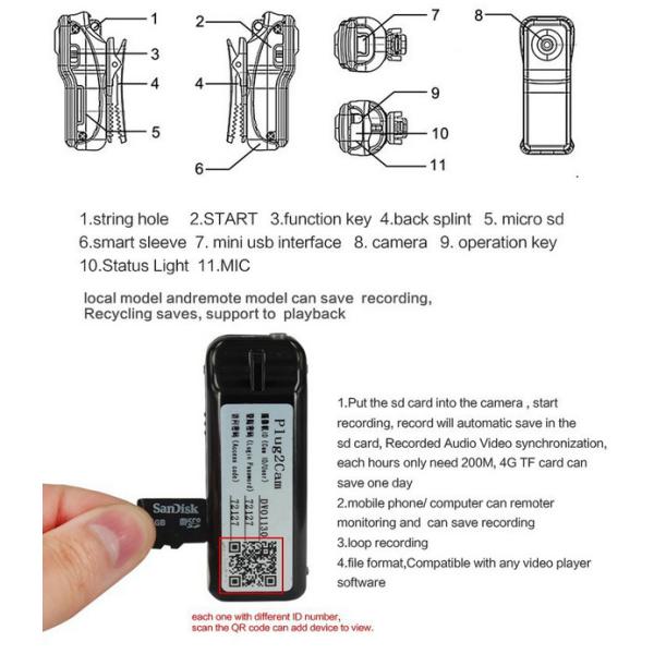 MD81S WiFi Camera iOS/Android Wireless IP P2P Surveillance Camera Spy Hidden TF DVR MD99S