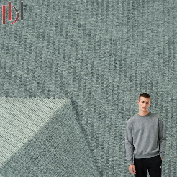 Customized Tricot Hoodie Fabric Sweatshirt Soft Organic Knitted Jersey Fabric