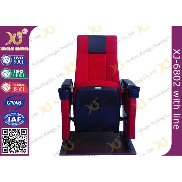 Steel Frame Powder Coating Folding Theater Seats / Cinema Folding Chair