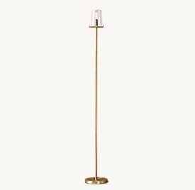 60'' H Modern Brass Reading Floor Lamp Polished Nickel Finish