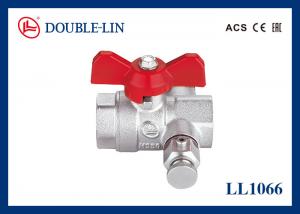 Cheap 1 Female X Female EAC Brass Ball Valves With Drain Cock for sale