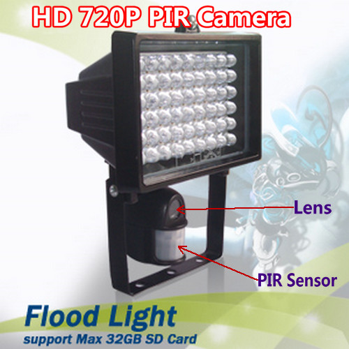 Flood Light Security PIR DVR Camera IR LED Night Vision CCTV Surveillance DVR W/