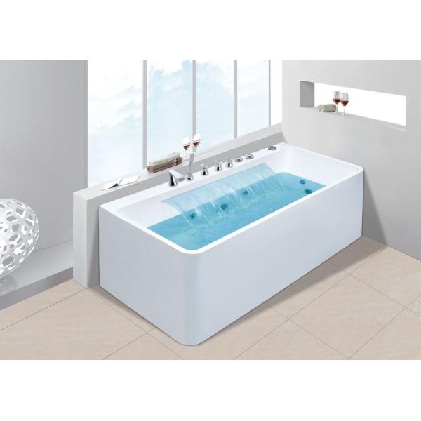 Aqua Relaxation Single Rectangle Bathtub with Waterfall