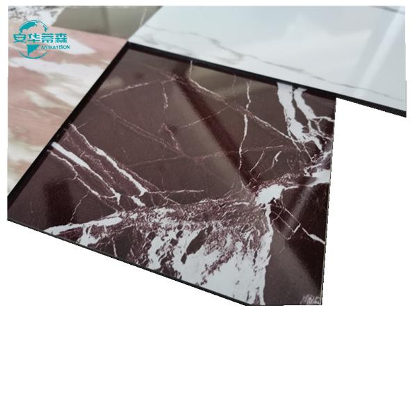 PVDF Coating Marble Grain ACP Construction Materials Glossy Surface Acp Panel Ceiling