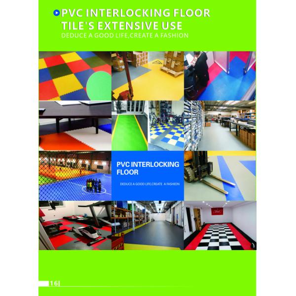 Anti Slip PVC Garage Floor Mat 498*498mm PVC Tile Garage Flooring