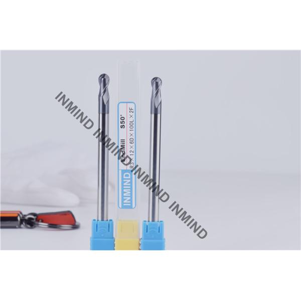 Extra Long Carbide Ball Nose End Mills With 12 mm Flute Length 6 mm Shank Dia