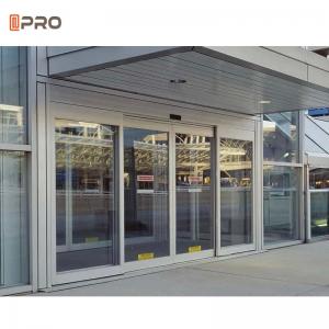 Cheap Auto Door Commercial 6063 Aluminium Sliding Glass Doors Electric With Long Service Life for sale