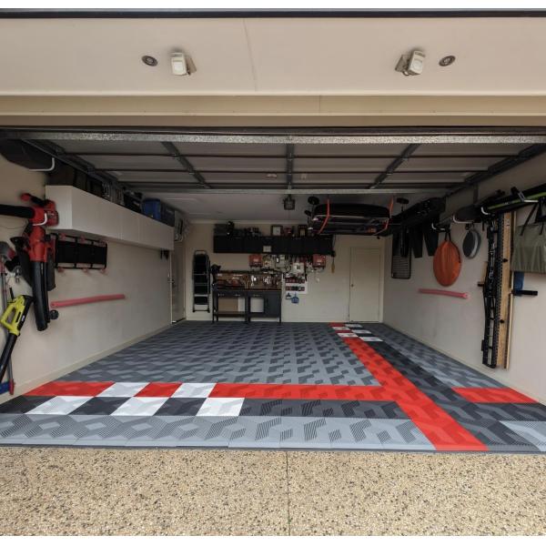 Commercial Modular Garage Flooring 18mm Heavy Duty Garage Floor Tiles