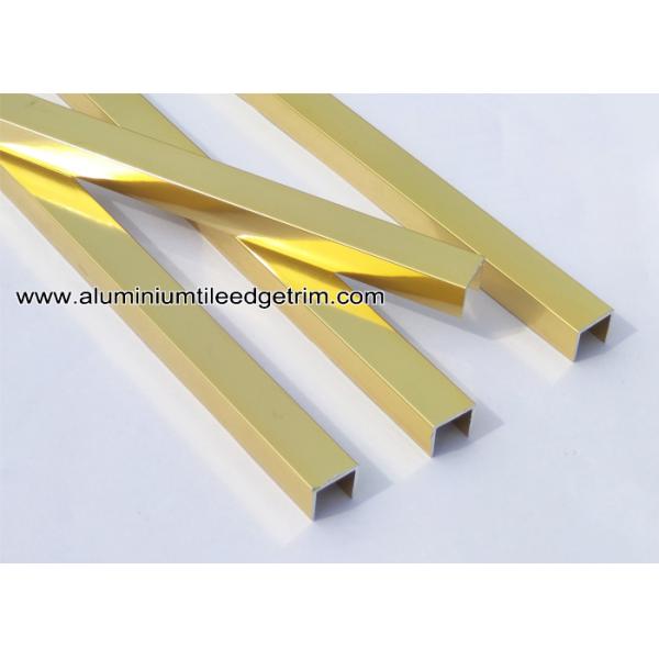 10mm Shiny / Glossy Gold Aluminum U Shaped Tile Brace / Splint / Channel U10
