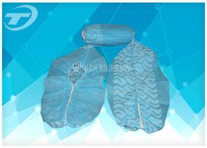 China Blue Hospital Shoe Covers Disposable , Fabric Anti Skid Shoe Covers on sale