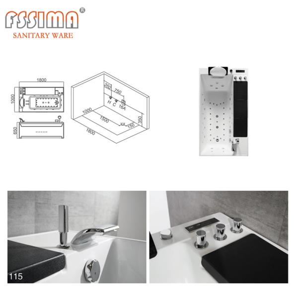 Portable Single Person Hot Tub Outdoor Indoor One Person Jacuzzi Bathtubs 1.8m