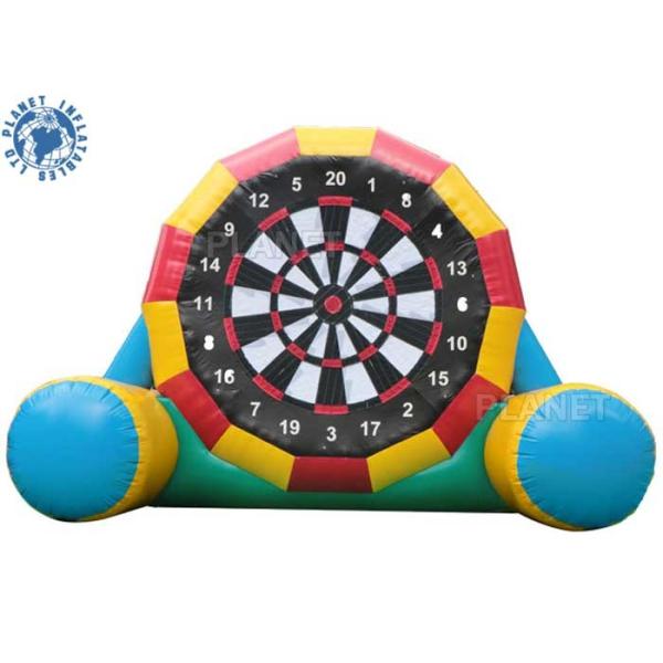 4.5mh Giant Inflatable Football Game / Double Sides Blow Up Soccer Dart Board