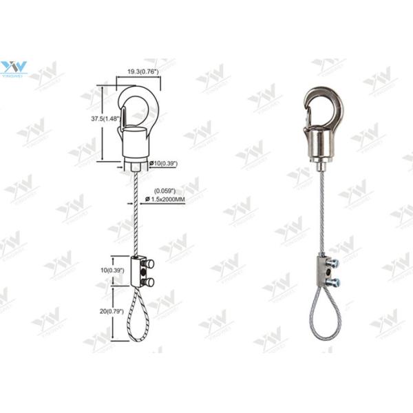 304 Stainless Steel Cable Suspension Kits Customize Wire Length For Suspended Signs