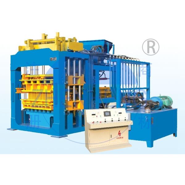 Precast QT6-15 Block Production Machine , Hydraulic Pressure Building Block Making Machine